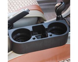 Autostoel Organizer - Voor tussen Auto stoel / console - Bekerhouder & Telefoonhouder - Opbergvakken - Auto organiser
