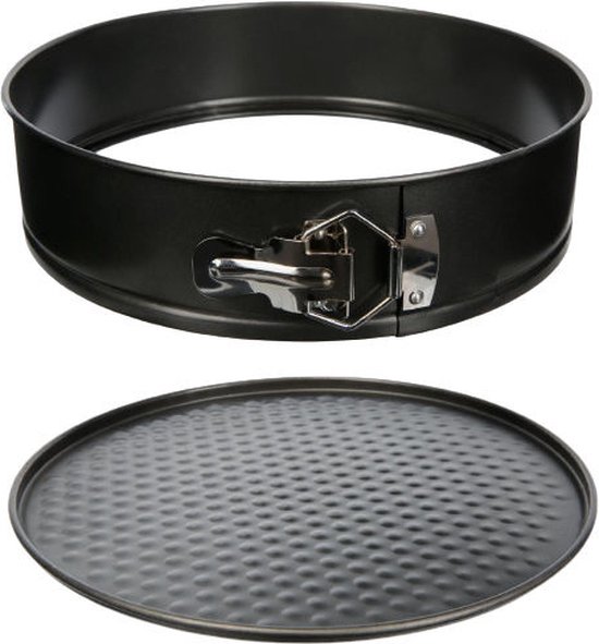 Relaxdays springvorm 6-delige set, ronde bakvormen, 14, 18, 20, 24, 26, 28 cm, taart & cake, antiaanbaklaag, antraciet