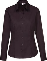 Seidensticker dames blouse regular fit - zwart - Maat: 54
