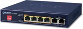 PLANET GSD-604HP netwerk-switch Unmanaged Gigabit Ethernet (10/100/1000) Power over Ethernet (PoE) Blauw