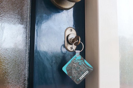 Porte-clés - Carte - Den Helder - Grijs - Blauw - Plastique