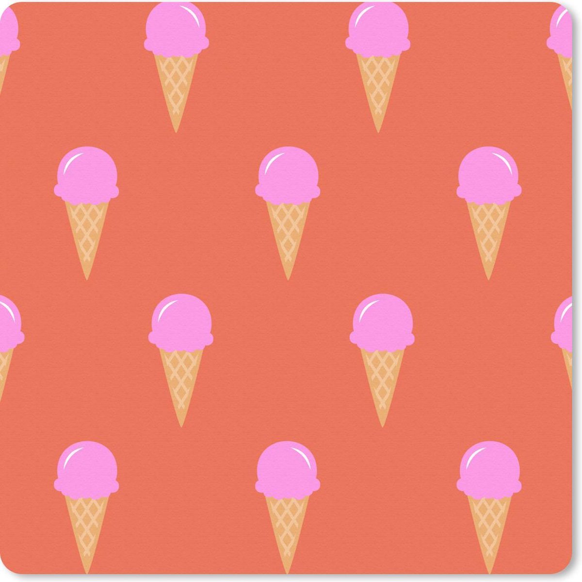 Muismat 20x20 cm - Mousepad IJs - Patronen - Zomer - Muismatten