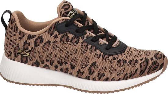 Skechers Bobs Sport Squad Mighty Cat sneakers luipaard - Maat 36 | bol.com