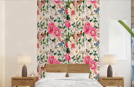 Papier peint - Papiers Papier peint photo Fleurs - Printemps - Insectes - Largeur 195 cm x Hauteur 300 cm