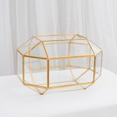 Glazen Enveloppendoos Geometrisch Goud