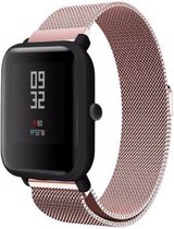 Milanees Smartwatch bandje - Geschikt voor  Xiaomi Amazfit Bip Milanese band - roze - Horlogeband / Polsband / Armband