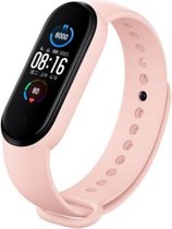 Siliconen Smartwatch bandje - Geschikt voor  Xiaomi Mi Band 5 siliconen bandje - lichtroze - Horlogeband / Polsband / Armband