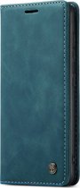 Caseme Bookcase Hoesje - Geschikt voor Samsung Galaxy A41 - Gsm case - Blauw