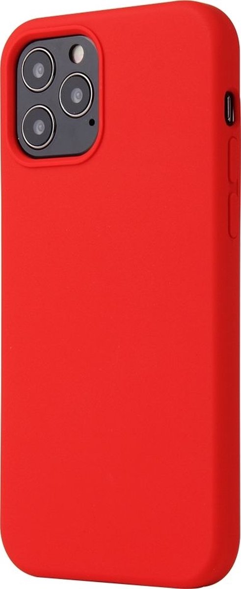 Mobigear Hoesje geschikt voor Apple iPhone 12 Pro Siliconen Telefoonhoesje | Mobigear Rubber Touch Backcover | iPhone 12 Pro Case | Back Cover - Rood