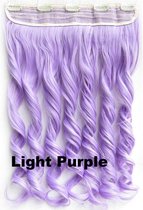 Clip in hairextensions 1 baan wavy paars - Light Purple