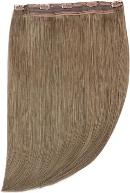 Remy Human Hair extensions Quad Weft straight 15 bruin 9 bol