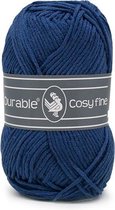 Durable Cosy Fine - acryl en katoen garen - Jeans, blauw 370 - 1 bol van 50 gram