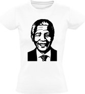 Nelson Mandela Dames t-shirt | nobelprijs | zuid afrika | Wit
