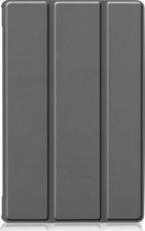 Lenovo Tab M10 Plus Hoes - Mobigear - Tri-Fold Serie - Kunstlederen Bookcase - Grijs - Hoes Geschikt Voor Lenovo Tab M10 Plus