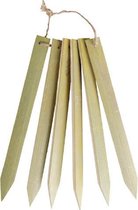 Bamboe plantlabels groot set van 6