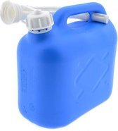 Jerrycan blauw voor brandstof - 5 liter - inclusief schenktuit - benzine / diesel