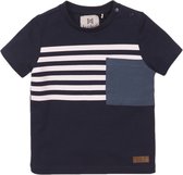 Koko Noko jongens t-shirt half striped Navy