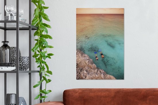 Peintures sur toile - Snorkeling à Curaçao - 60x90 cm - Décoration murale