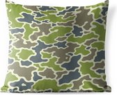 Buitenkussens - Tuin - Groen camouflage patroon - 45x45 cm