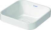 Duravit Happy D.2 Plus opzetwastafel 40 cm, vierkant, zonder kraangat, binnenzijde wit, buitenzijde mat antraciet