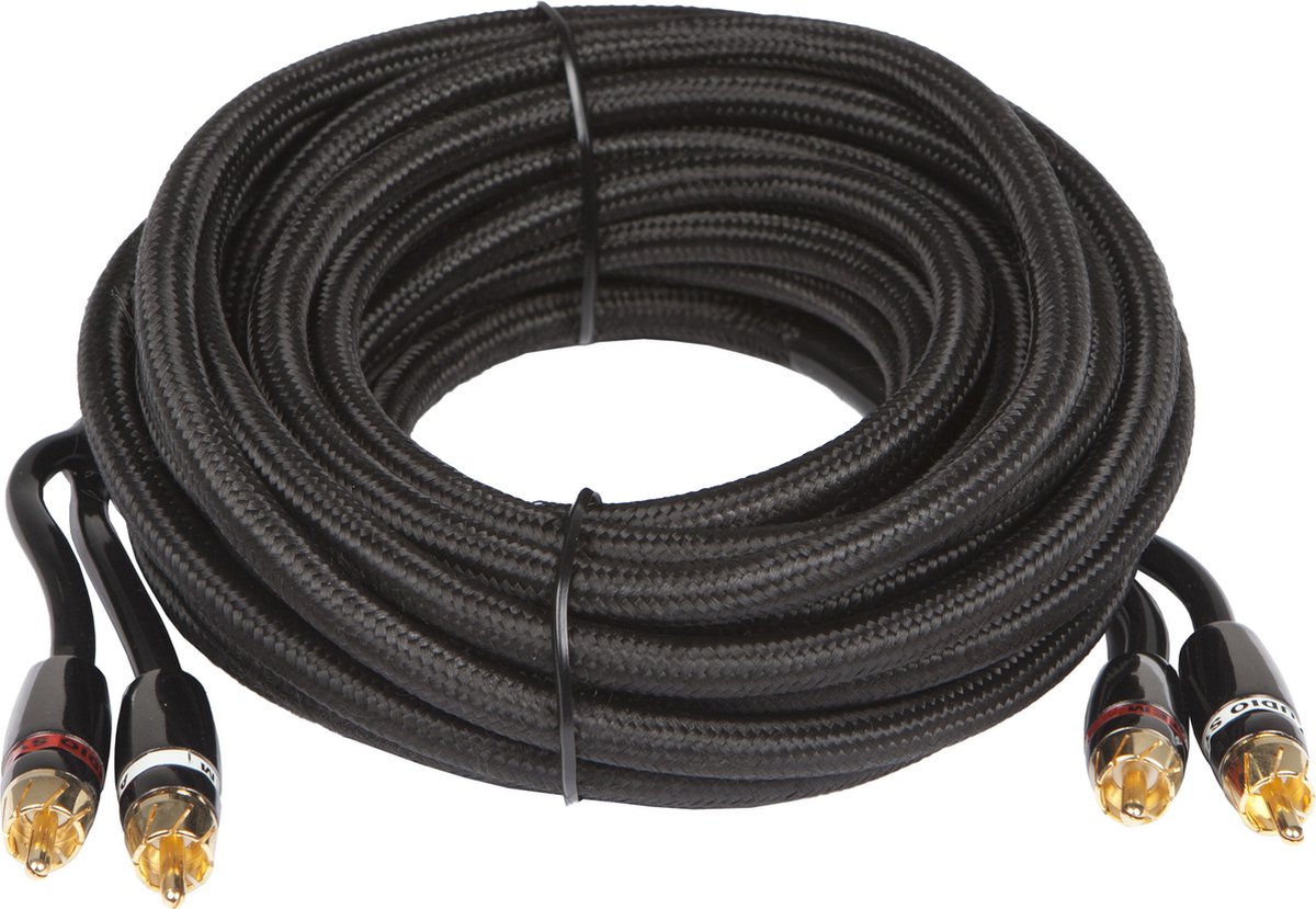AUDIO-SYSTEEM HIGH-END cinch-kabel. 6000mm OFC cinch-kabel met SNAKE-SKIN