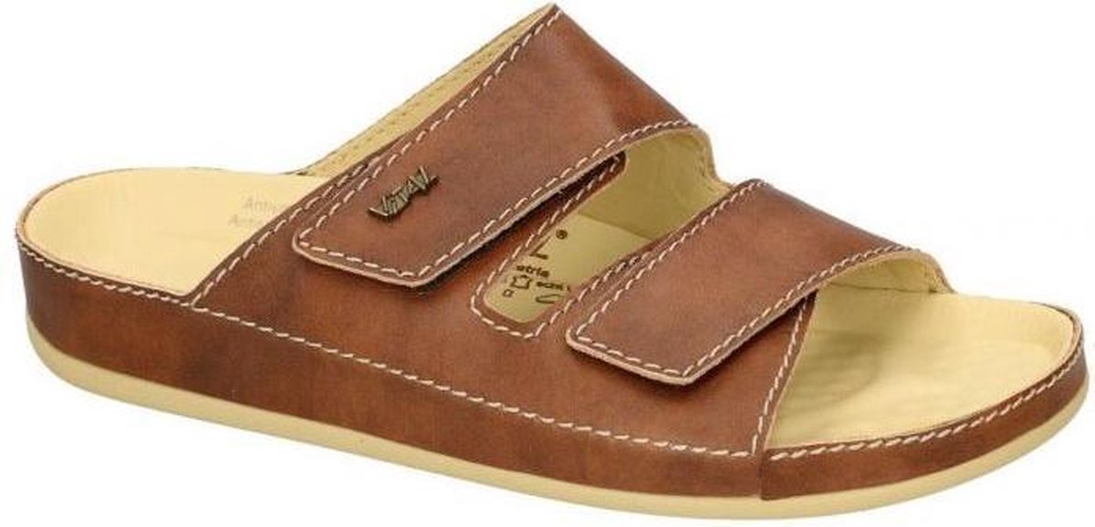 Vital -Heren - cognac/caramel - pantoffels & slippers - maat 41