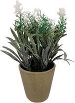Lavendel kunstplant met pot H. 17cm