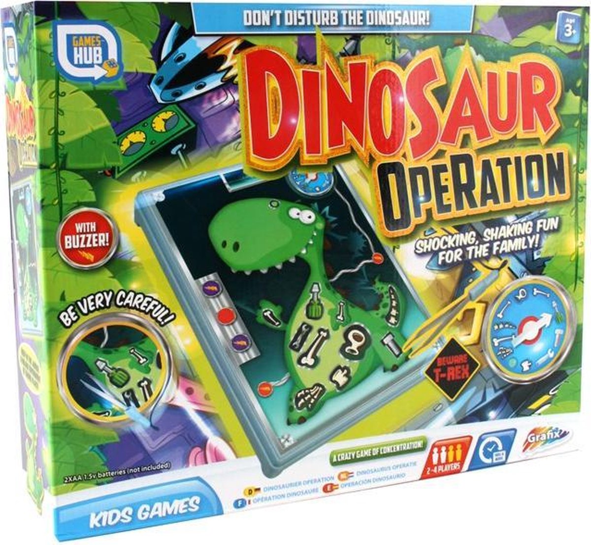 hop module schors Dino Operatie - Kinderspel | Inclusief buzzer | dierenvriend | Games |  bol.com