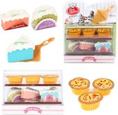 Toys Toi |magasin de nourriture |Ensemble de 7 pièces | pâtisserie gâteau pâtisserie tarte serveur | cuisine pour enfants - boulangerie