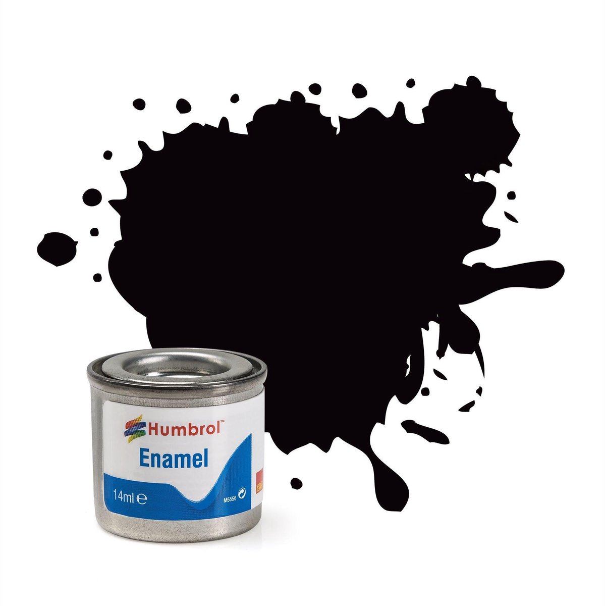 Humbrol Emailleverf Satijn - 14 ml - No. 85 Coal Black