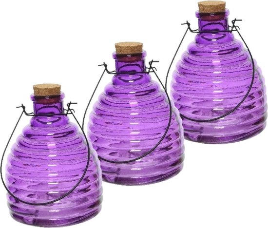 Kaemink Grand Piège En Verre Pour Guêpes Et Insectes Violet 17 Cm