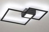 Lumidora Plafondlamp 73550 - 3 Lichts - Ingebouwd LED - 18.0 Watt - 1500 Lumen - 2700 Kelvin - Zwart - Metaal - Met dimmer - Badkamerlamp