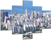 Bâtiment de peinture sur verre | blanc bleu | 100x70cm 5Liège | Tirage photo sur verre |  F002985