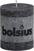 Bol.com Bolsius Rustieke Stompkaars - 80/68 - Antraciet - 1 Stuk aanbieding