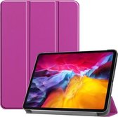Custer Texture Horizontale Flip PU lederen tas met drievoudige houder en slaap- / wekfunctie voor iPad Pro 11 (2021) (paars)