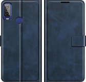 Voor Alcatel 1L 2021 Retro Kalfspatroon Gesp Horizontale Flip Leren Case met Houder & Kaartsleuven & Portemonnee (Blauw)