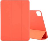 Voor iPad Pro 11 inch (2020) Horizontale flip Ultradunne dubbelzijdige clip zonder magnetische PU-lederen tas met drievoudige houder en slaap / waakfunctie (oranje)