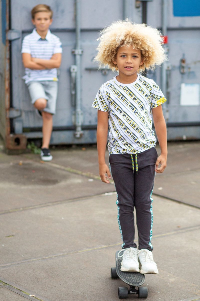 Quapi T-shirt Adam empire yellow stripe - maat 92