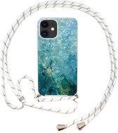 FONU Backcase Hoesje Met Koord iPhone 12 Mini - Blue Ocean