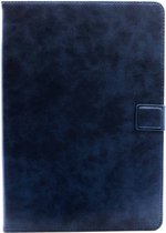 RV Leren Boekmodel Hoes iPad Air 2 2014 - 9.7 inch - A1566 - A1567 - Donkerblauw