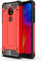 Magic Armor TPU + PC combinatiehoes voor Motorola Moto G7 Power (rood)