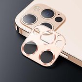 USAMS US-BH704 Metalen frame uit één stuk Camera aan de achterzijde Lens van gehard glas voor iPhone 12 Pro (goud)