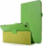 Voor Samsung Galaxy Tab A7 10.4 (2020) T500 Litchi Textuur Horizontale Flip Effen Kleur Leren Hoes met Houder (Groen)