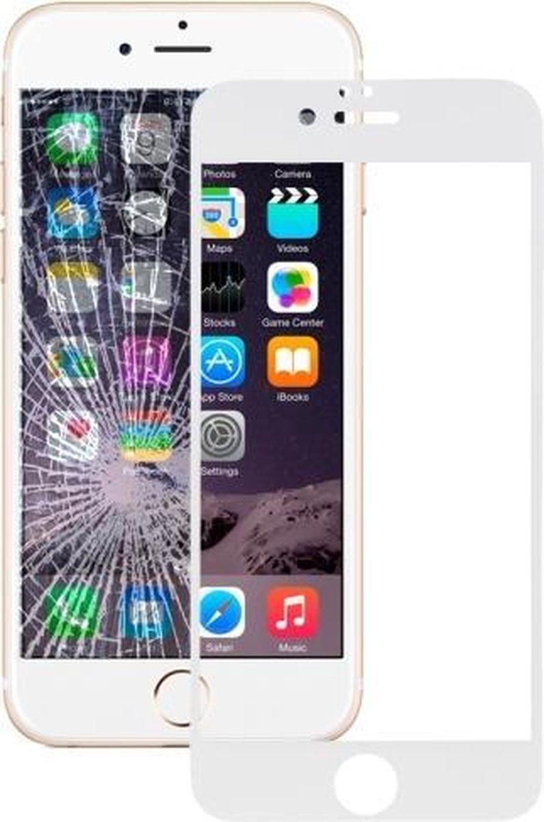 10D volledig scherm gehard glasfilm voor iPhone 6 Plus / 6S Plus (wit) - Merkloos