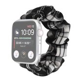 Voor Apple Watch Series 6 & SE & 5 & 4 40 mm / 3 & 2 & 1 38 mm JK uniforme stijl doek + roestvrij stalen horloge polsband (zwart + wit) (zwart + wit)