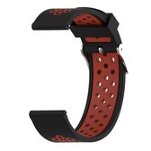 Dubbele kleur siliconen sport polsband voor Geschikt voor Xiaomi Huami Amazfit Bip Lite versie 22 mm (zwart rood)