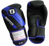 BOOSTER FIGHTGEAR (leren) BOKSHANDSCHOENEN – BGL 1 V3 Zwart/blauw - 14 oz