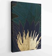 Luxury gold wallpaper. Black and golden background  2 - Moderne schilderijen – Vertical – 1915221625 - 40-30 Vertical