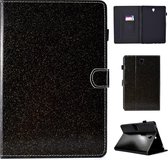 Voor Galaxy Tab S4 10.5 T830 Vernis Glitterpoeder Horizontaal Flip Leren Case met Houder & Kaartsleuf (Zwart)