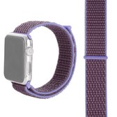 Eenvoudige mode nylon horlogeband voor Apple Watch Series 5 & 4 44 mm / 3 & 2 & 1 42 mm, met Magic Stick (lichtpaars)